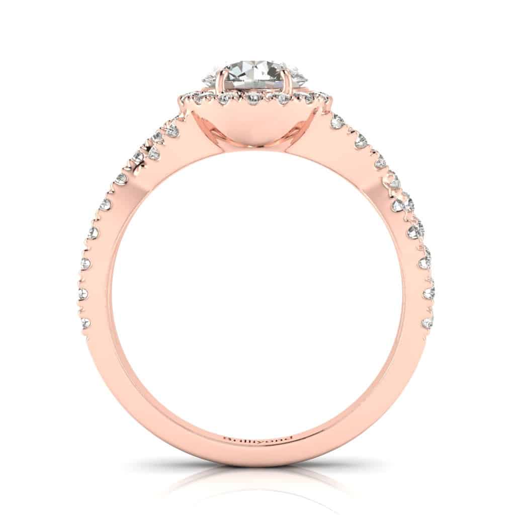 Rose Gold Diamond Round Engagement Ring Madelyn_image3