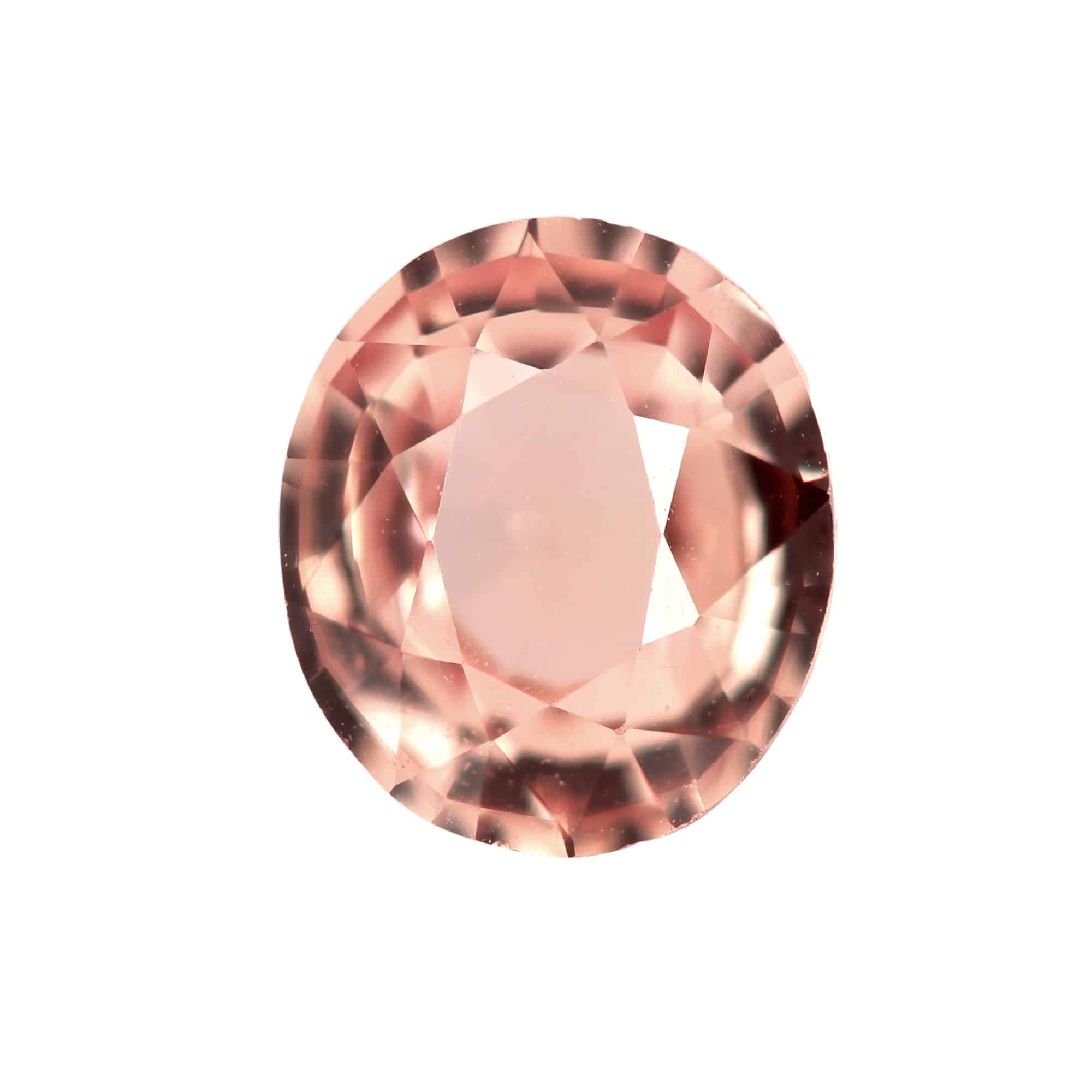 Natural Un-heated Peach Padparadscha Sapphire 0.9 Carat (6.25X5.45X3.37mm)_image1
