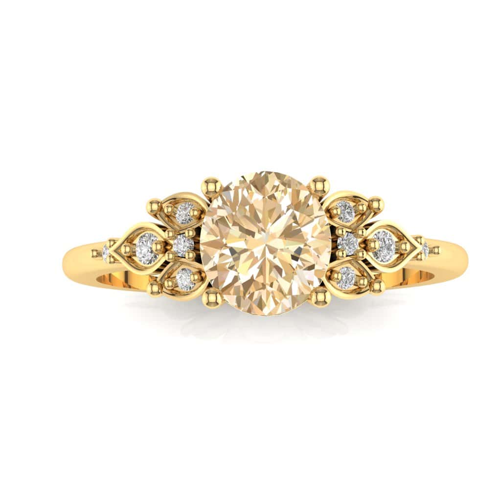 Sapphire Engagement Ring with 1.0ct Peach Sapphire_image5