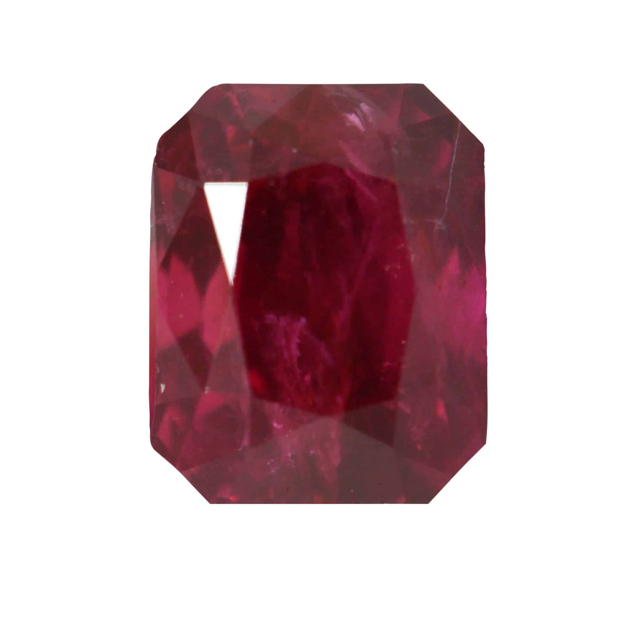 1ct Ruby Engagement Ring in 18K White Gold | Brilliyond Jewellery_image2