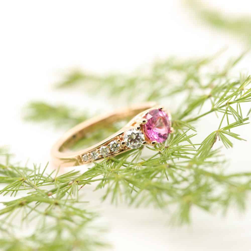 Pink Sapphire Engagement Ring Sorento Rose Gold_image3