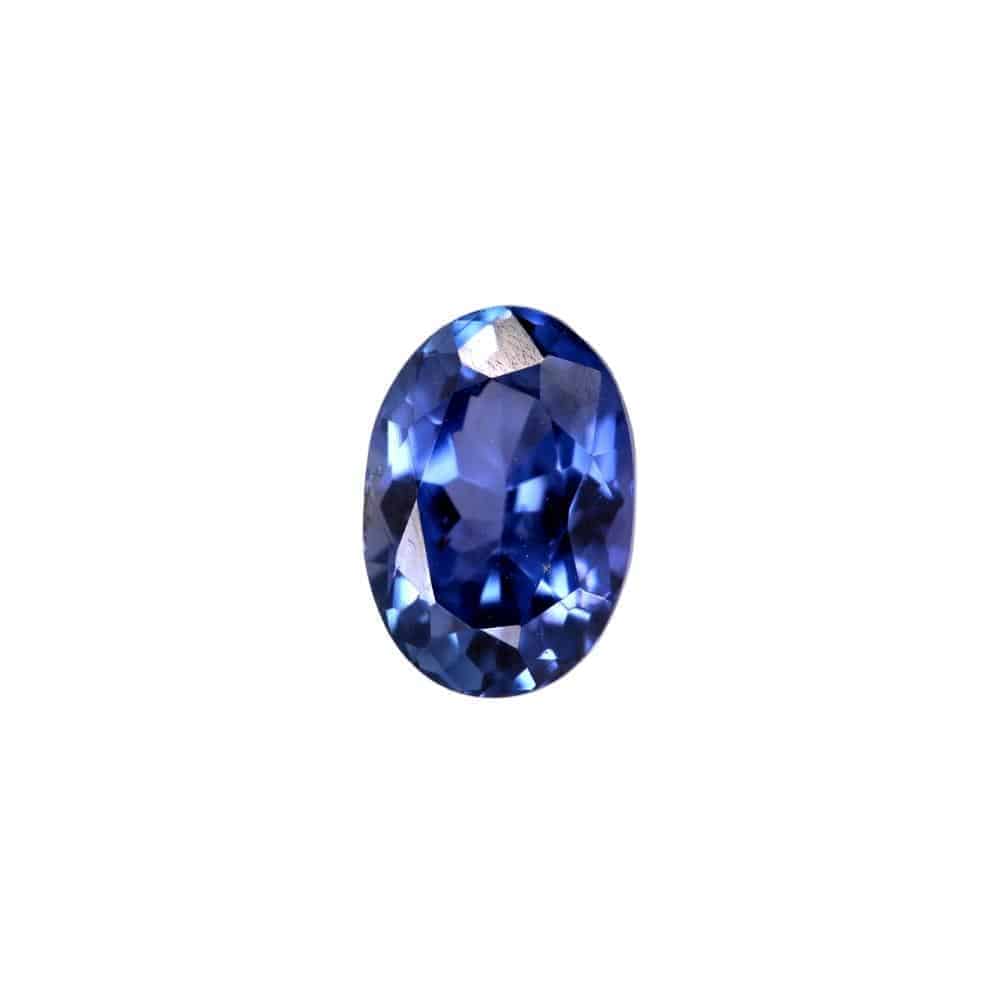 Oval Shaped Blue Sapphire 0.7 Carat Engagement Ring Tribura_image2