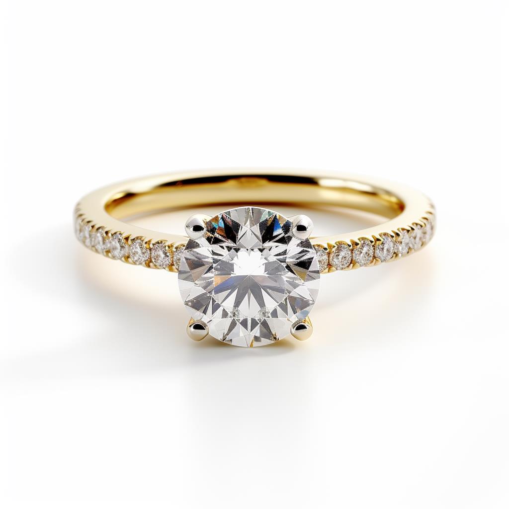 Pave set diamond engagement ring Hessa