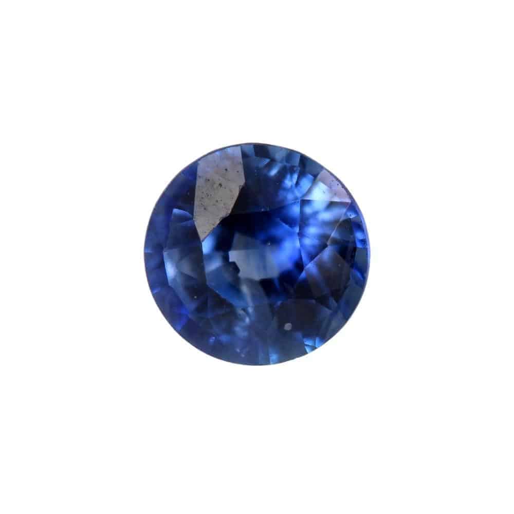Round cornflower blue sapphire 0.5 carat gemstone
