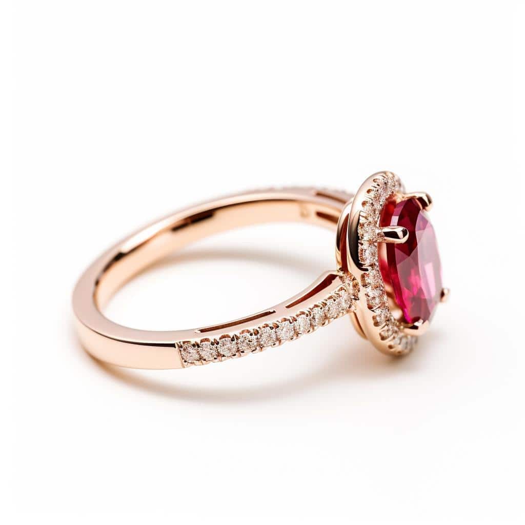 Oval ruby gemstone