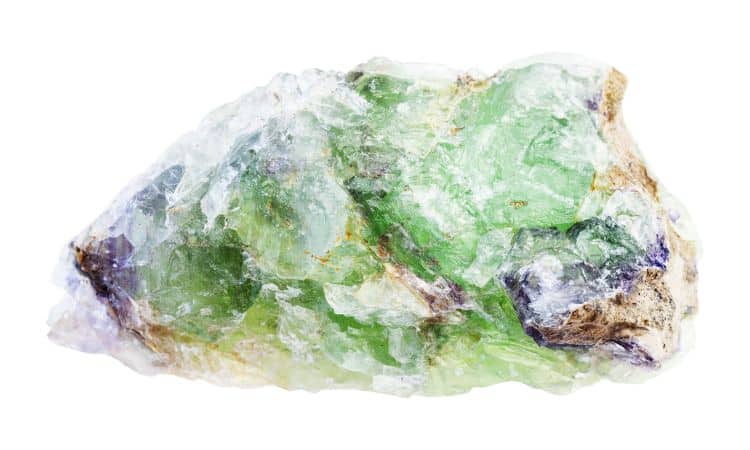 Alexandrite Crystals on a Green Beryl Rock