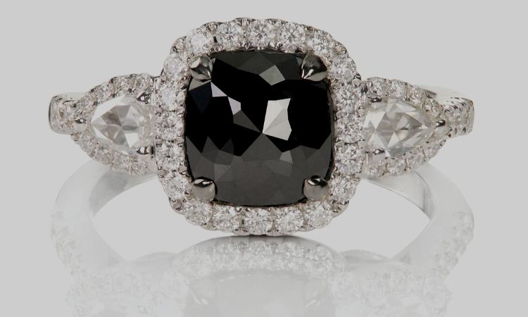 The unconventional black diamonds are perfect representation of confidence and dominance personality