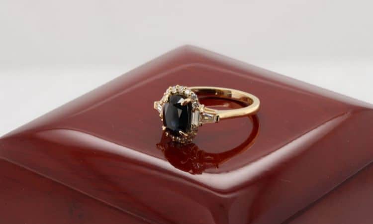 black sapphire engagement ring