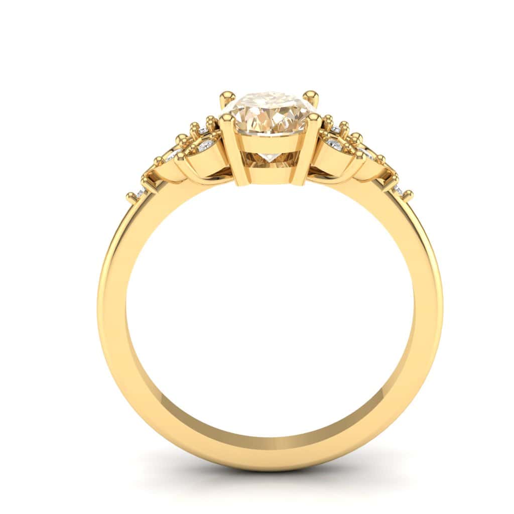 Sapphire Engagement Ring with 1.0ct Peach Sapphire_image4