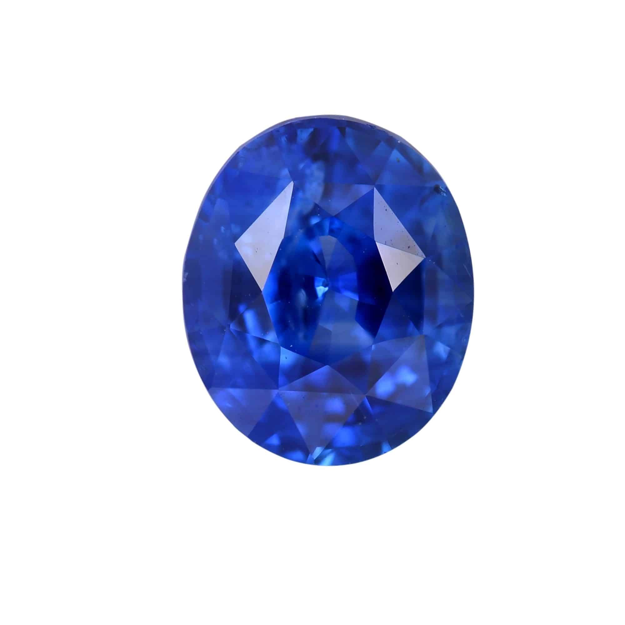 Oval blue sapphire 1.59ct cornflower blue variant 