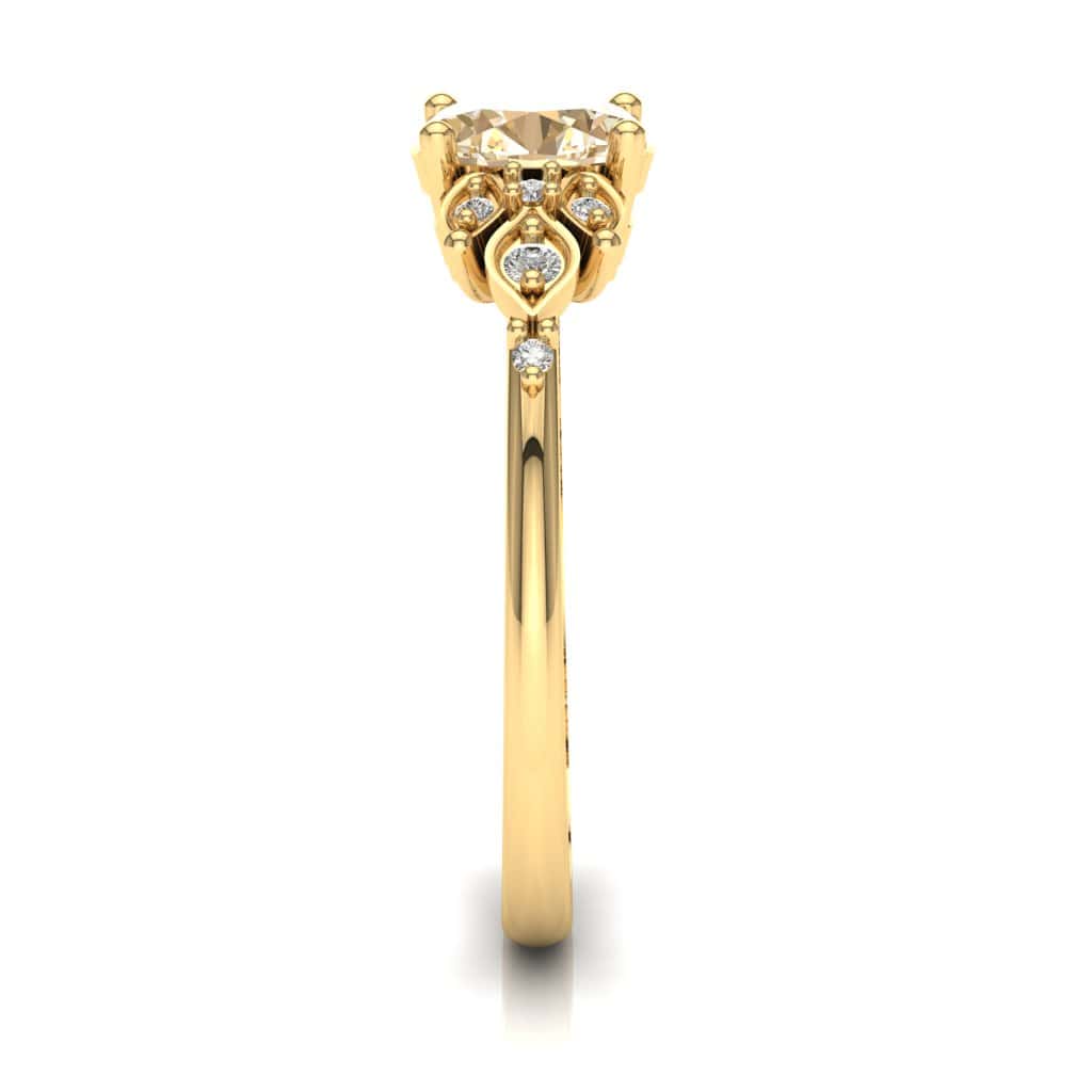 Sapphire Engagement Ring with 1.0ct Peach Sapphire_image6