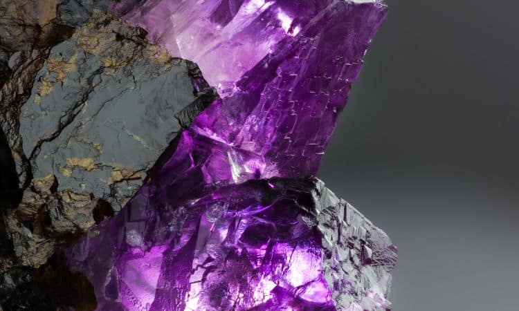 Close up view of an Amethyst Crystal