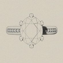 Center stone shape - oval