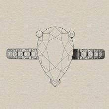 Center stone shape - pear
