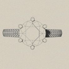 Center stone shape - round