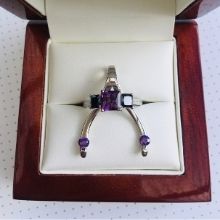 Engagement ring wishbone necklace