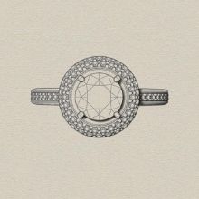 Engagement ring styles - halo