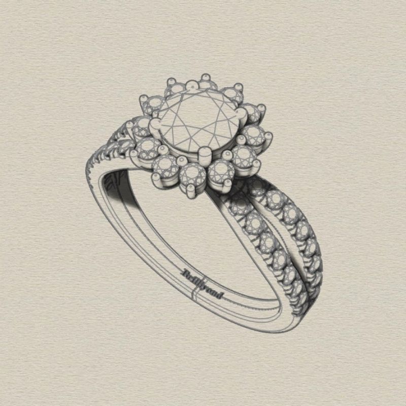 Engagement ring styles - split shank