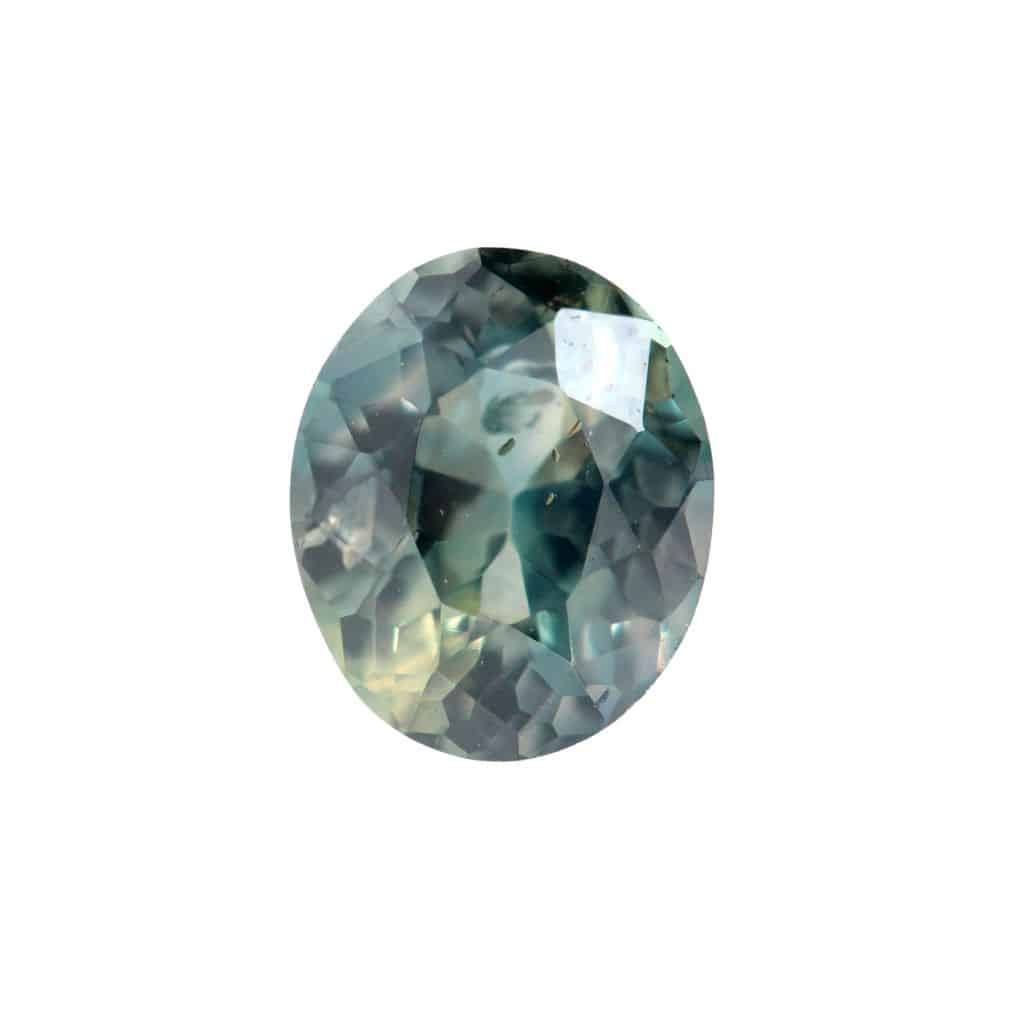 Green sapphire 1.0ct oval shape gemstone Brilliyond