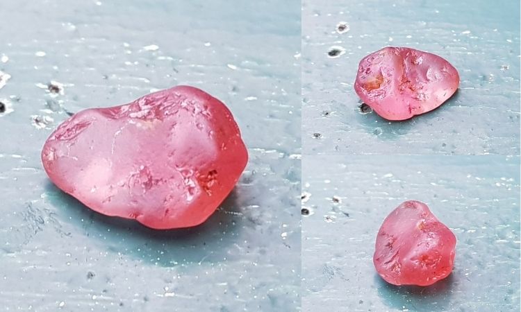 natural padparadscha sapphire rough gemstone