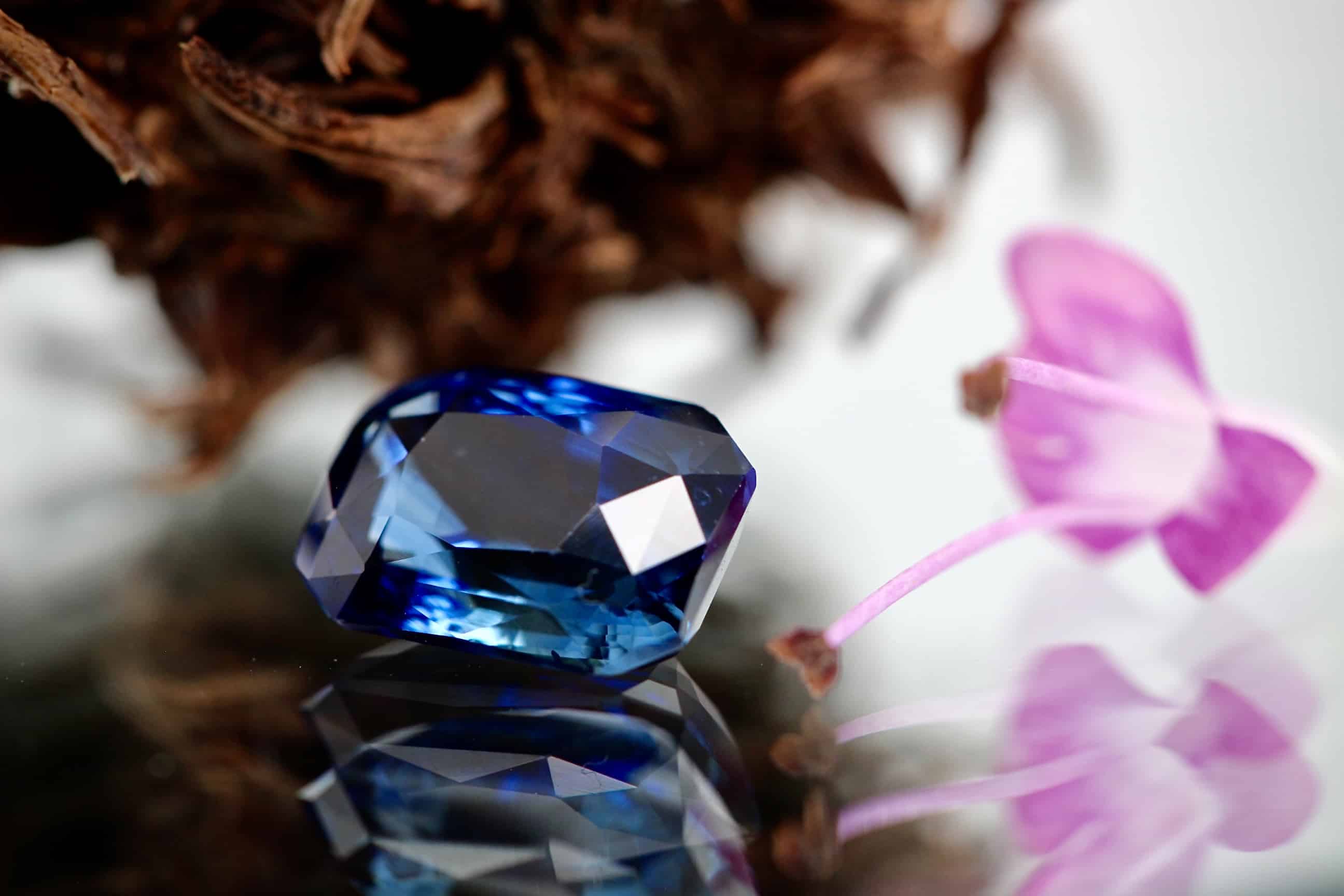 2ct Natural Heated Scissors Cut Royal Blue Sapphire
