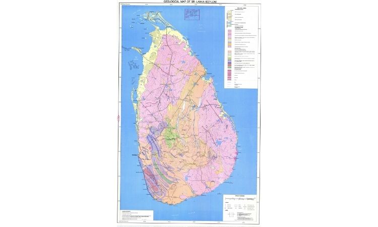 Ceylon Sapphires: geological map of ceylon (sri lanka)