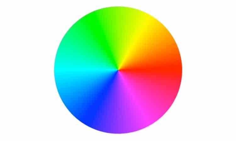 pure hue colour wheel