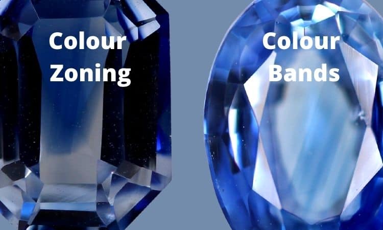 sapphire colour zoning and colour bands