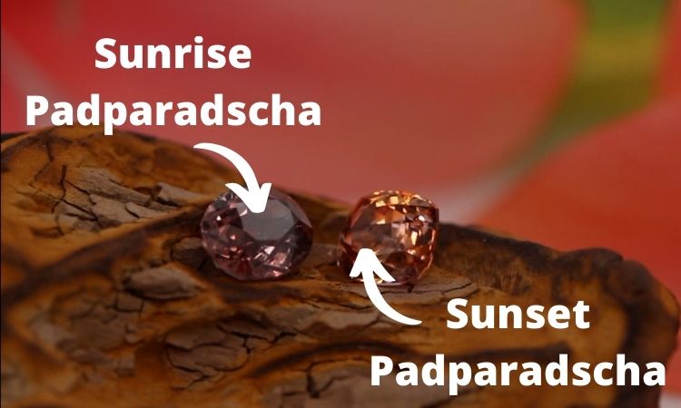Sunset Padparadscha and Sunrise Padparadscha