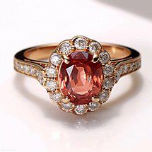 Padparadscha Engagement Ring Eugenie